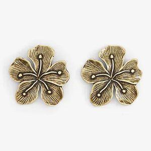NWT Express Gold Poppy Flower Earrings